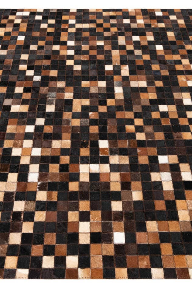 Detail image of 5' x 7' 9 Cowhide Leather Rug