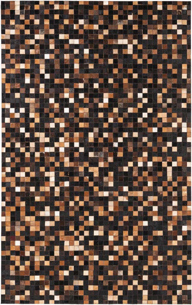 5' x 7' 9 Cowhide Leather Rug