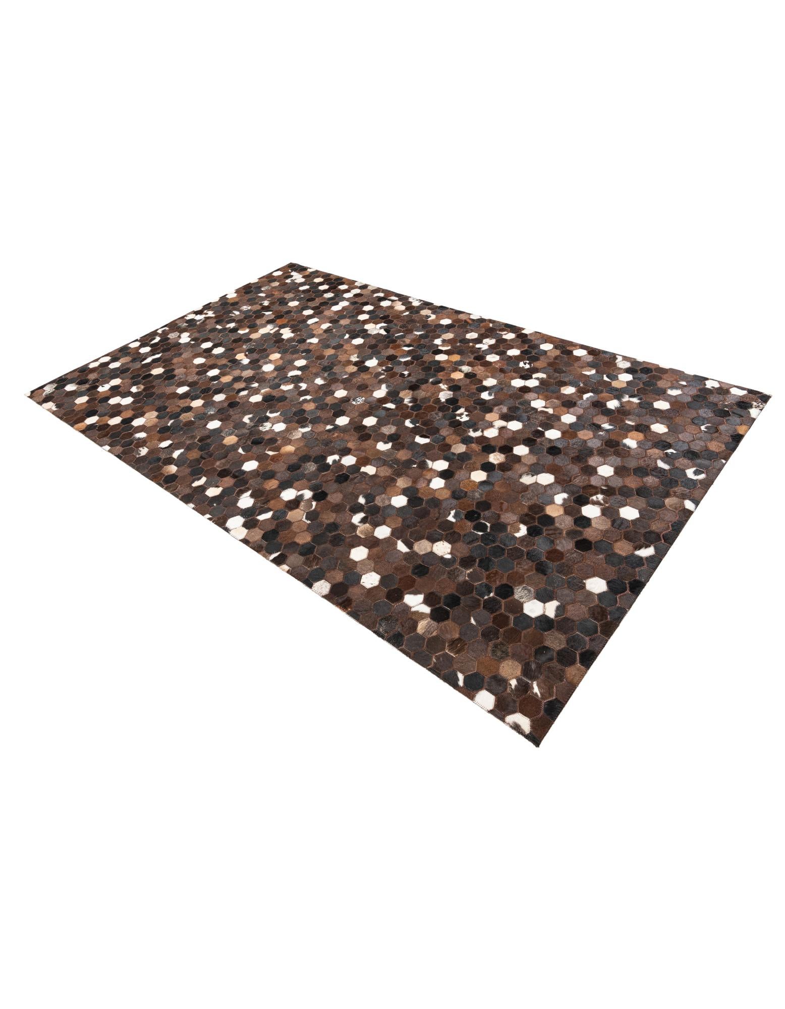 5' x 8' Cowhide Leather Rug