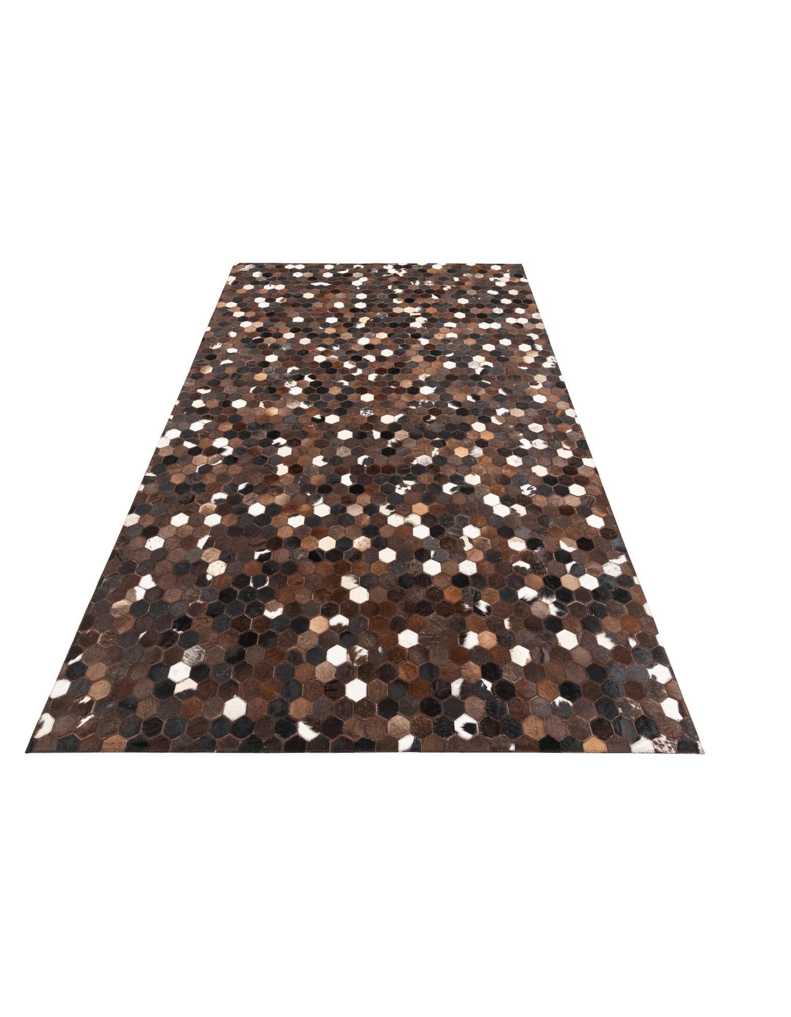 5' x 8' Cowhide Leather Rug