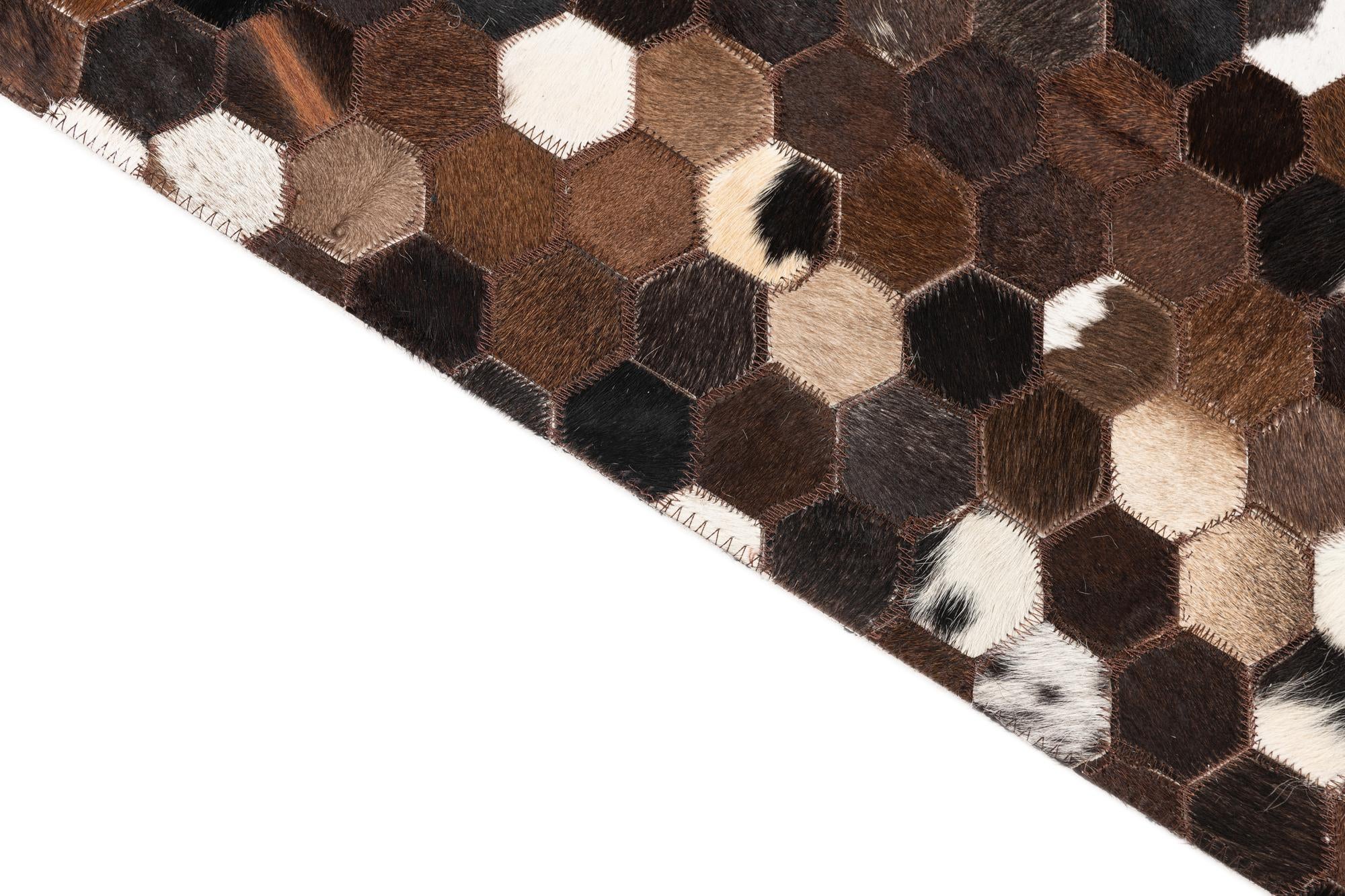 5' x 8' Cowhide Leather Rug