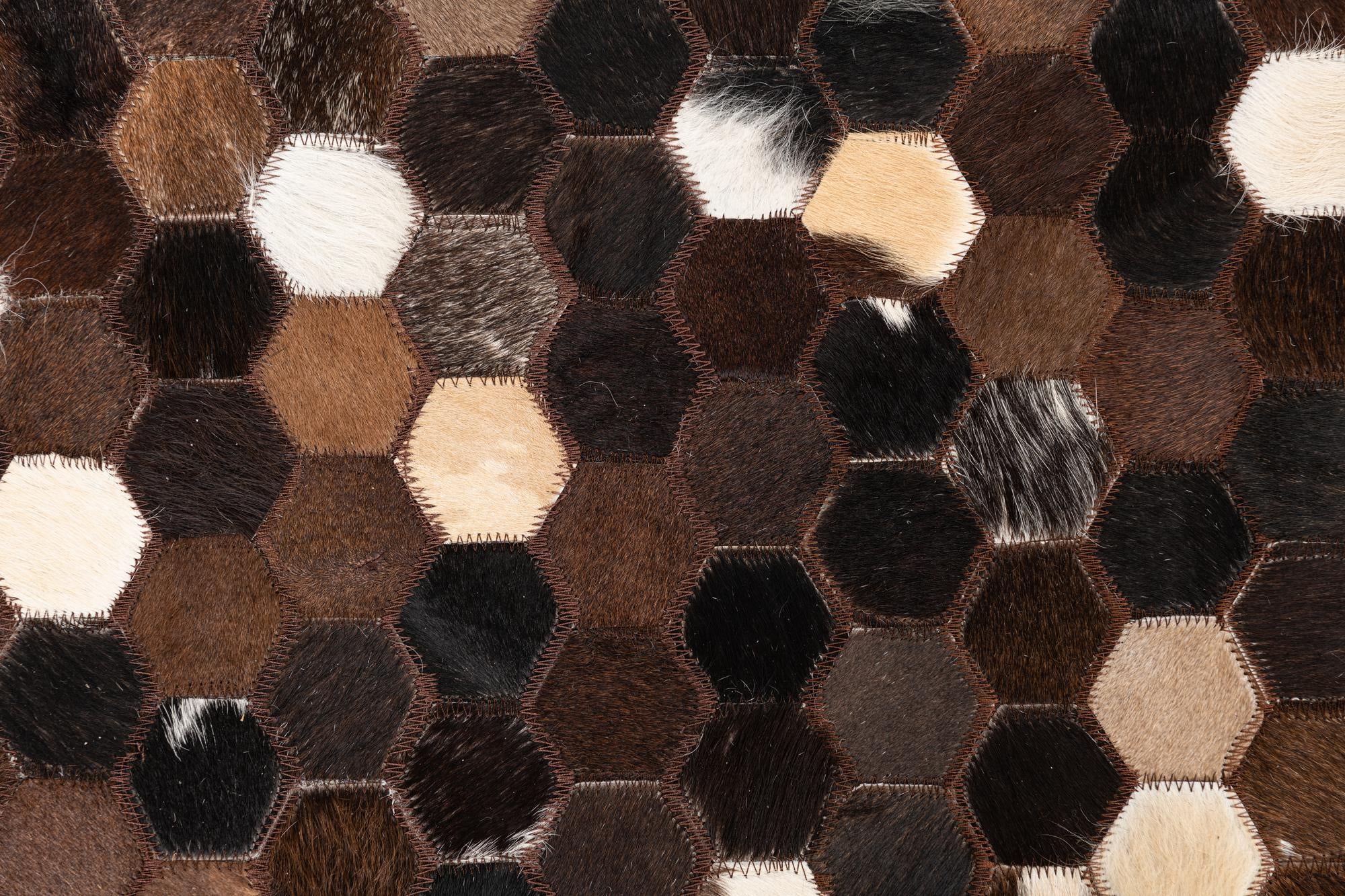 5' x 8' Cowhide Leather Rug