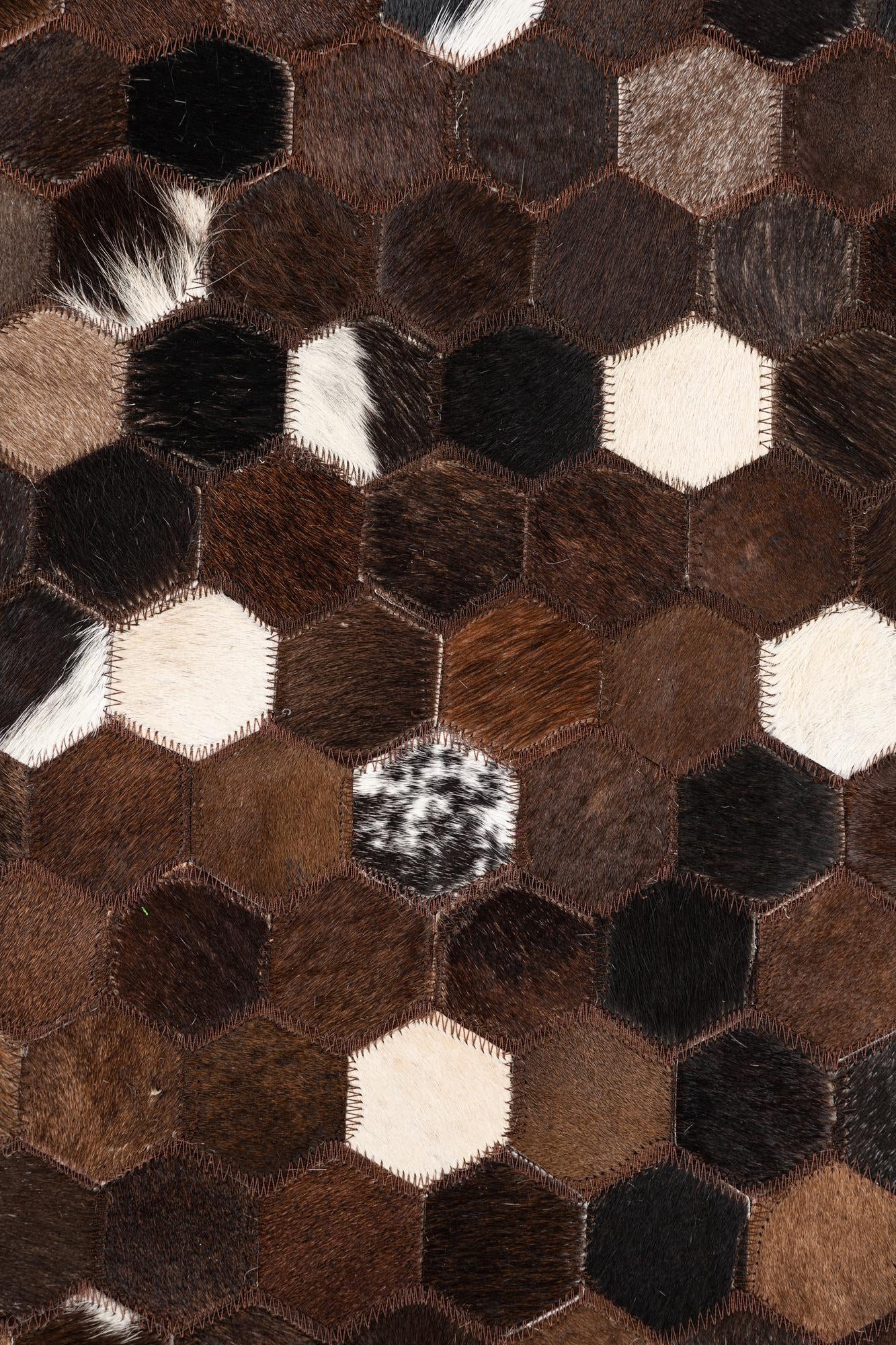 5' x 8' Cowhide Leather Rug