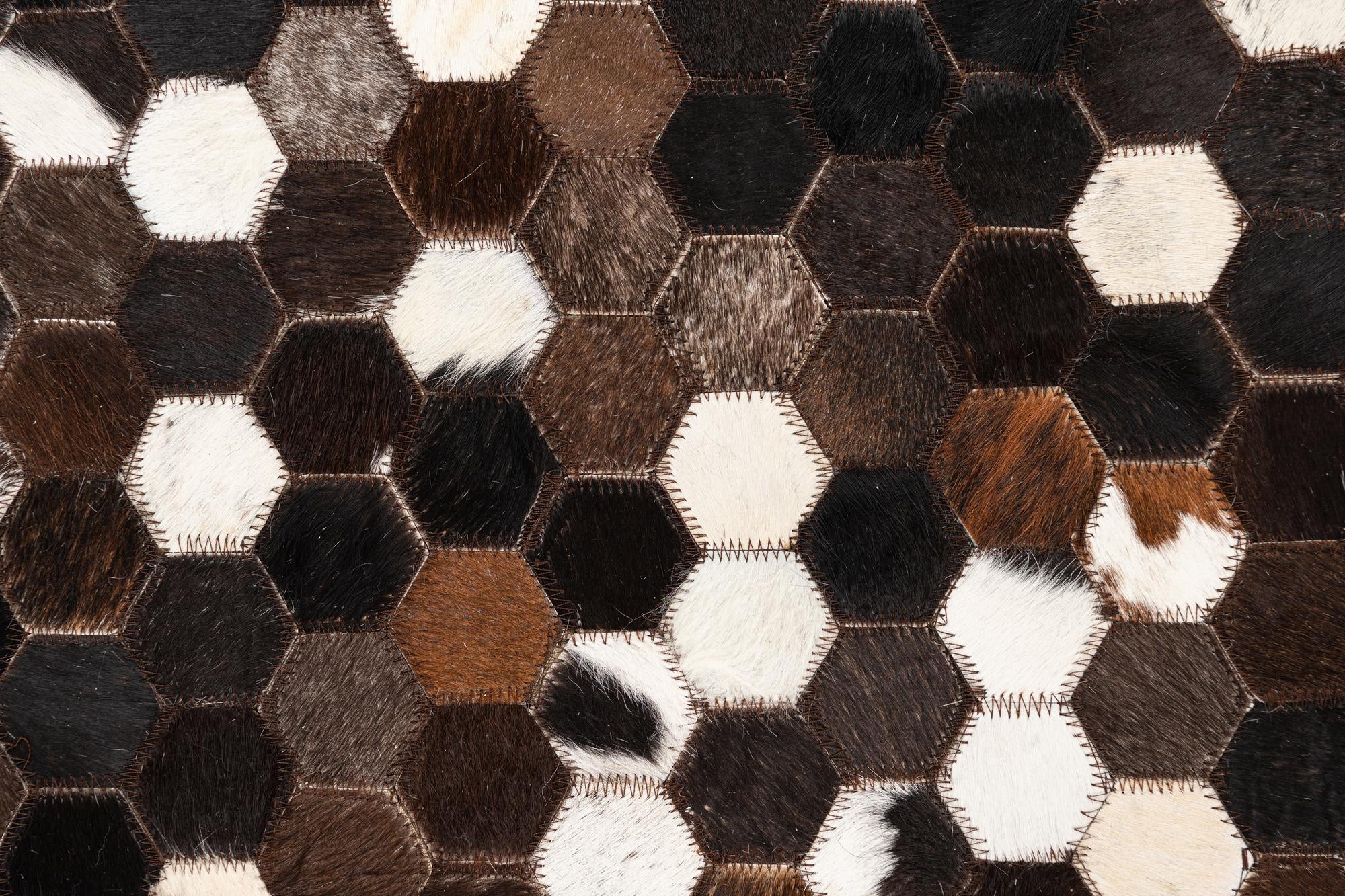 5' x 8' Cowhide Leather Rug