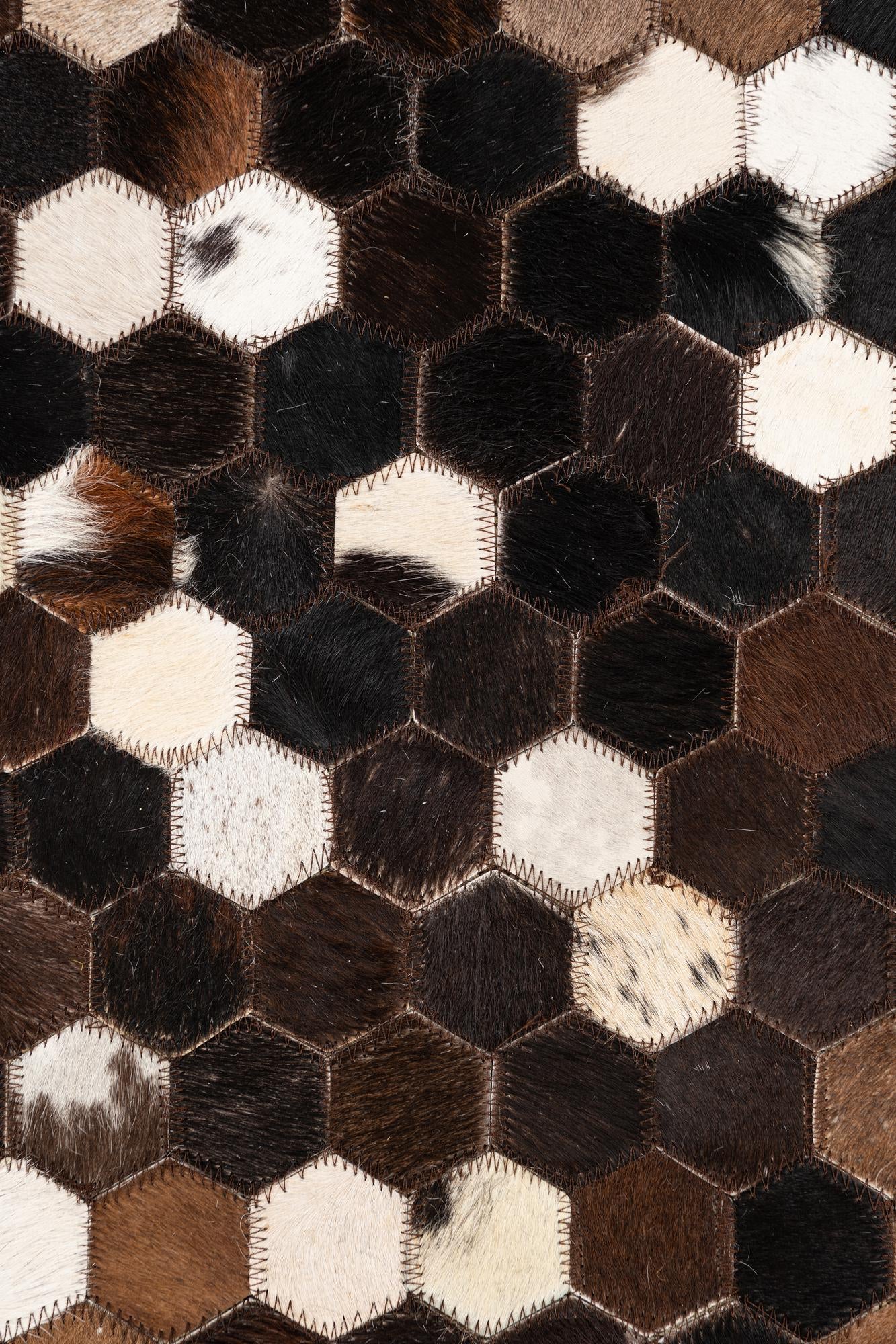 5' x 8' Cowhide Leather Rug