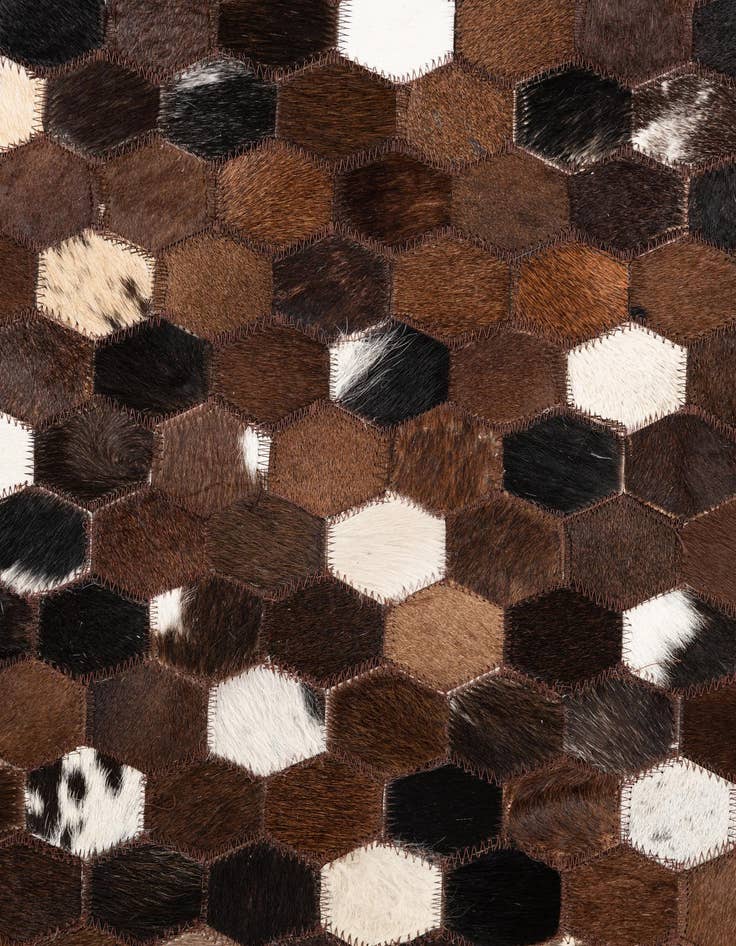 Detail image of 5' x 8' Cowhide Leather Rug