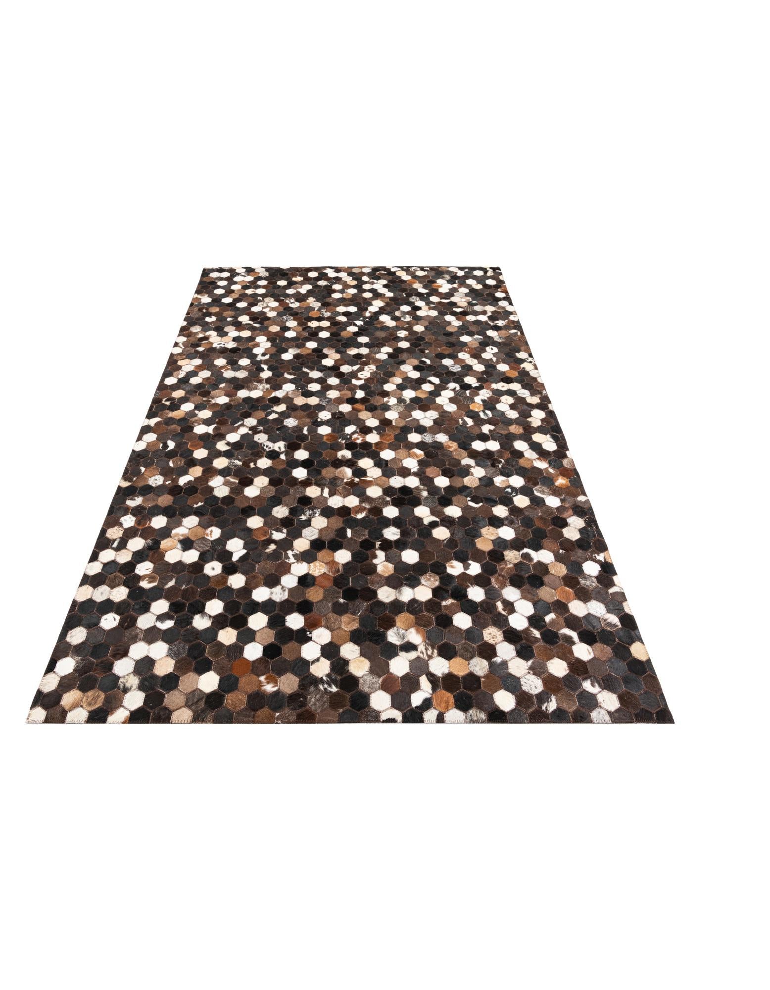 5' 2 x 7' 9 Cowhide Leather Rug