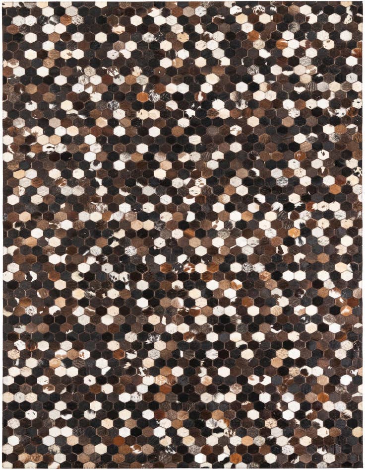 Detail image of 5' 2 x 7' 9 Cowhide Leather Rug