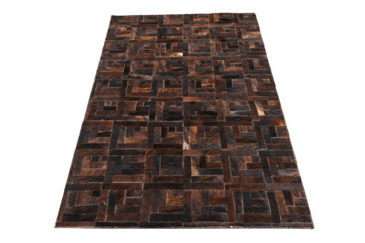 Detail image of 3' 8 x 5' 6 Cowhide Leather Rug