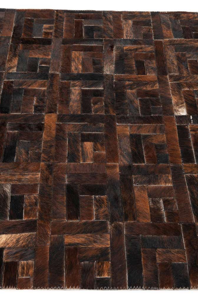3' 8 x 5' 6 Cowhide Leather Rug