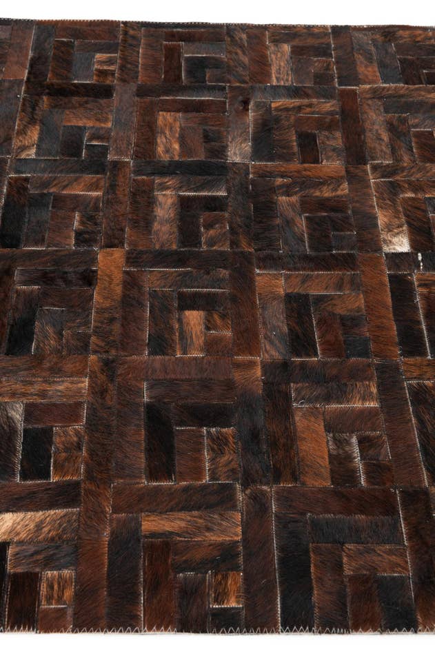 Detail image of 3' 8 x 5' 6 Cowhide Leather Rug
