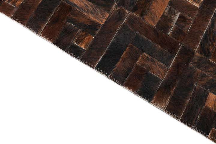 3' 8 x 5' 6 Cowhide Leather Rug