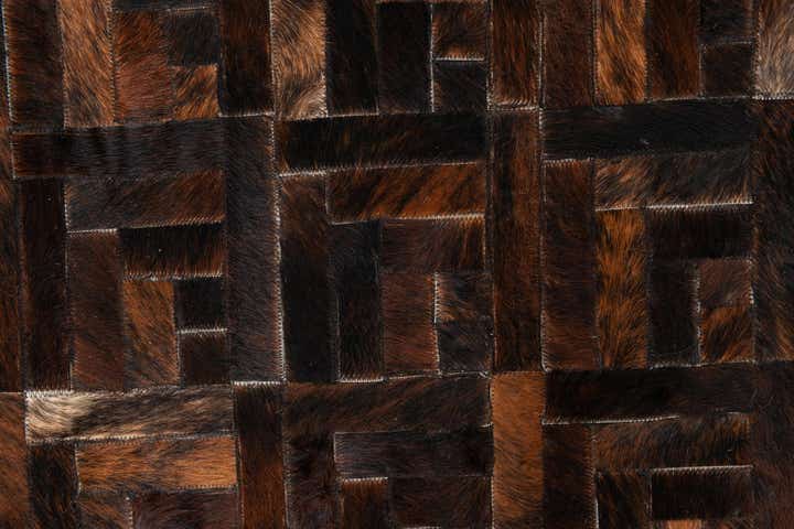 3' 8 x 5' 6 Cowhide Leather Rug