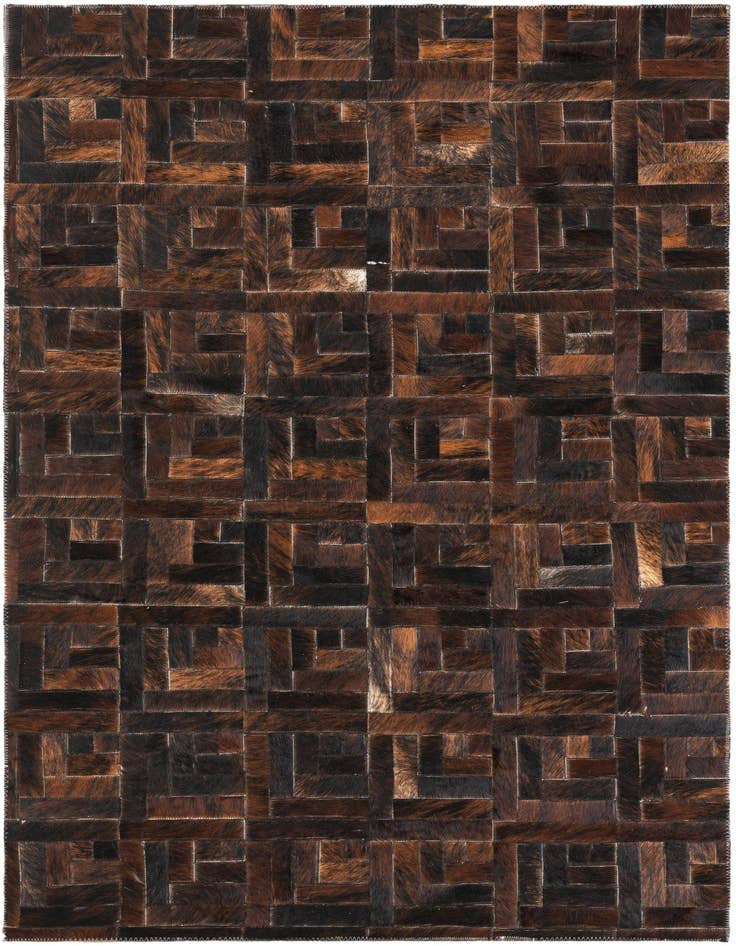 Detail image of 3' 8 x 5' 6 Cowhide Leather Rug