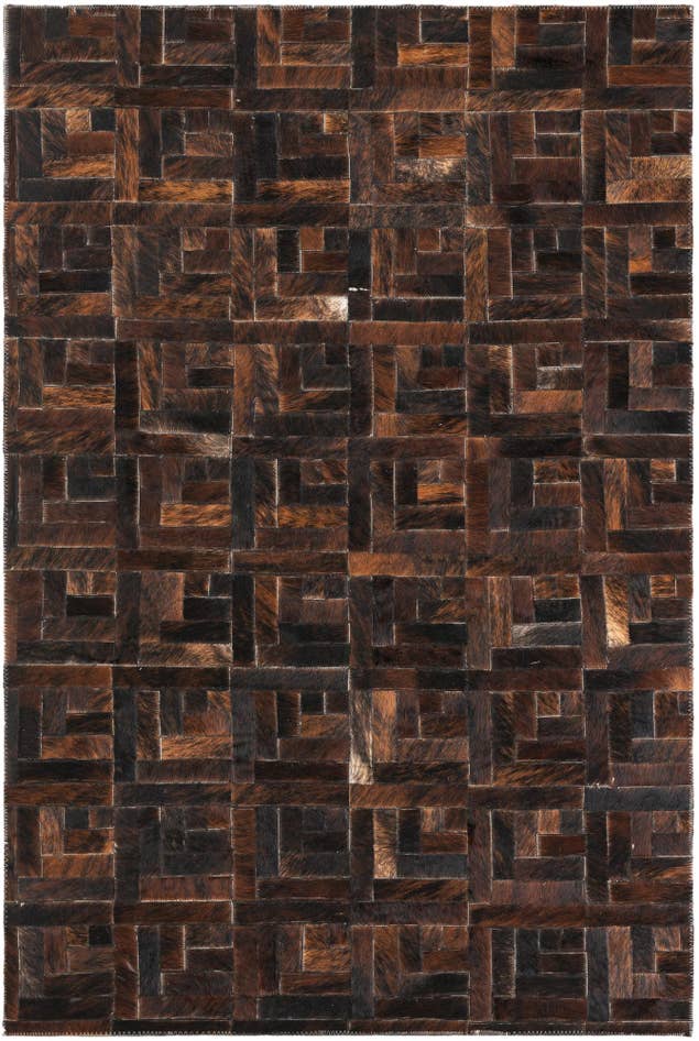 Detail image of 3' 8 x 5' 6 Cowhide Leather Rug
