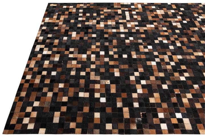 5' x 8' Cowhide Leather Rug