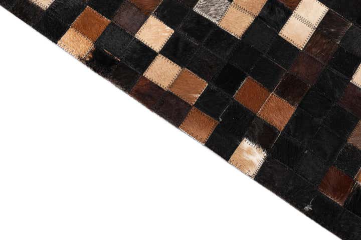 5' x 8' Cowhide Leather Rug