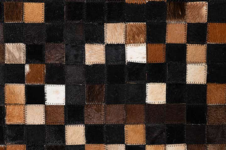 5' x 8' Cowhide Leather Rug
