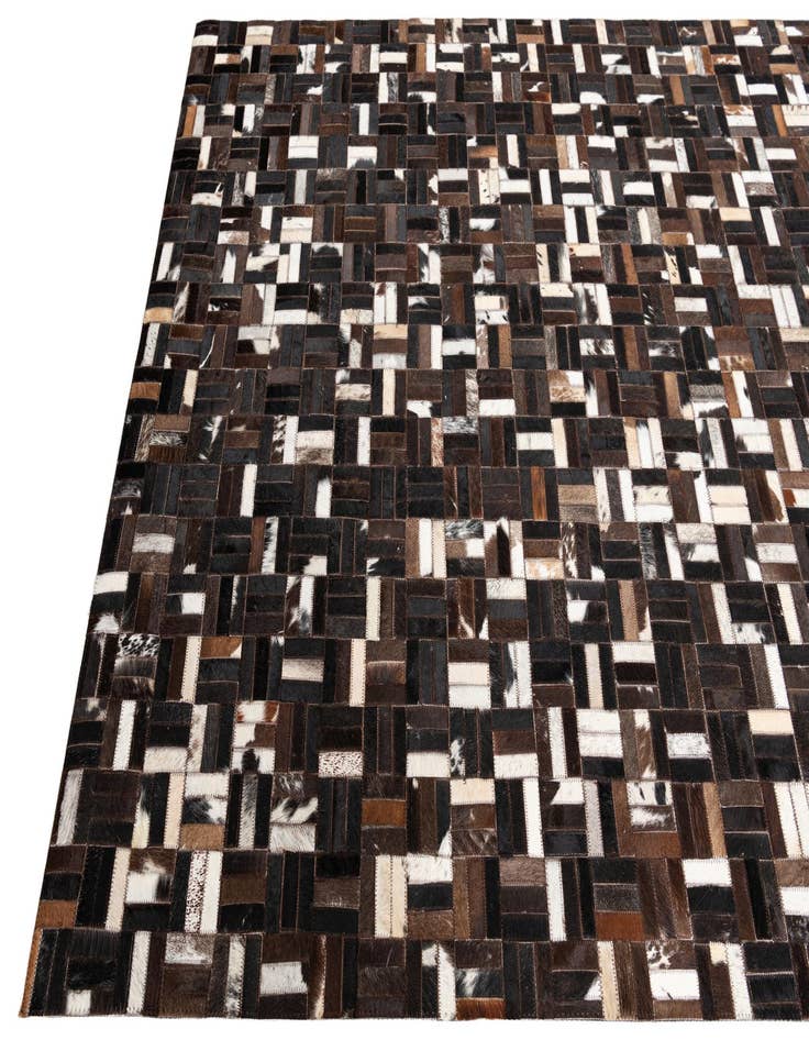 Detail image of 5' x 7' 8 Cowhide Leather Rug