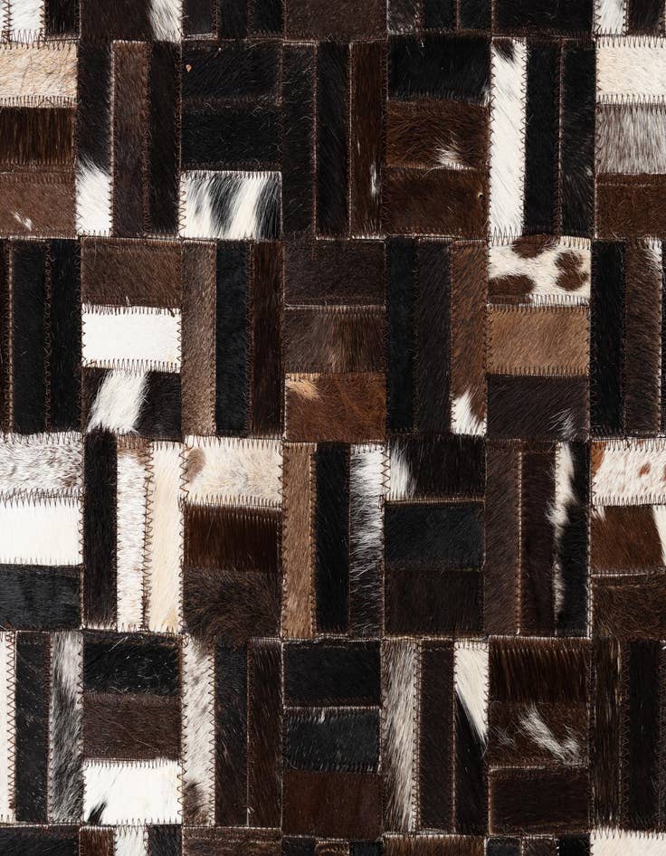 Detail image of 5' x 7' 8 Cowhide Leather Rug