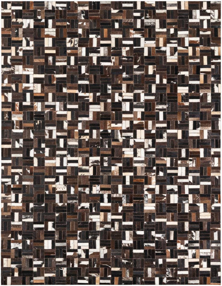 Detail image of 5' x 7' 8 Cowhide Leather Rug