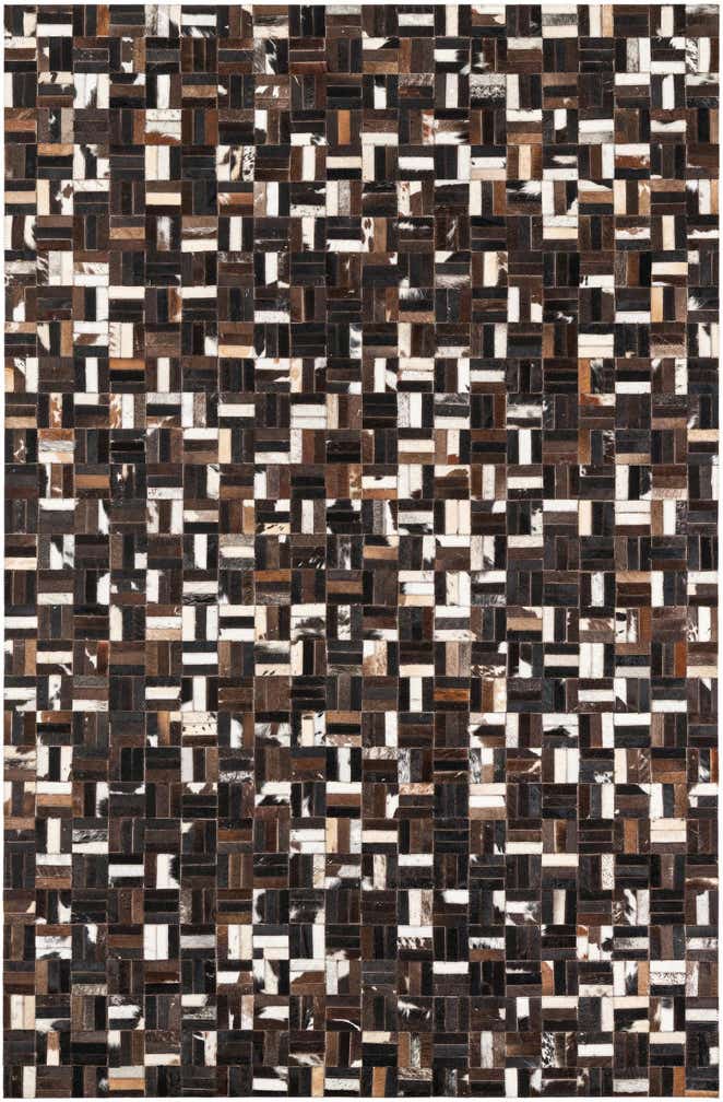 5' x 7' 8 Cowhide Leather Rug