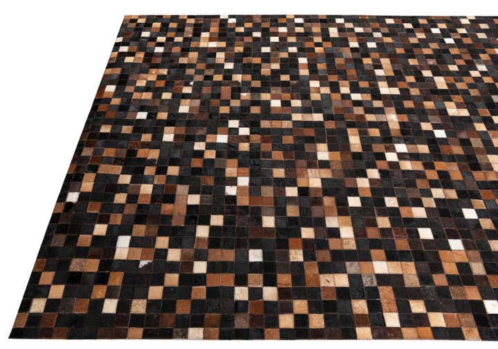 5' x 8' Cowhide Leather Rug
