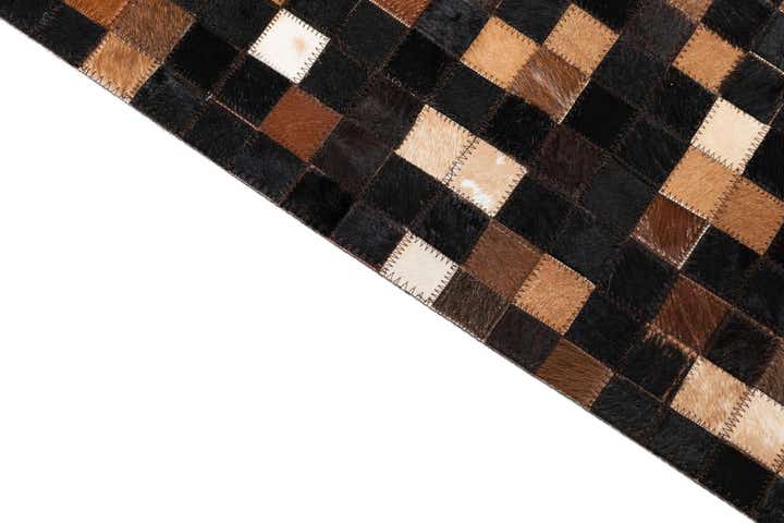5' x 8' Cowhide Leather Rug