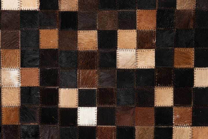 5' x 8' Cowhide Leather Rug