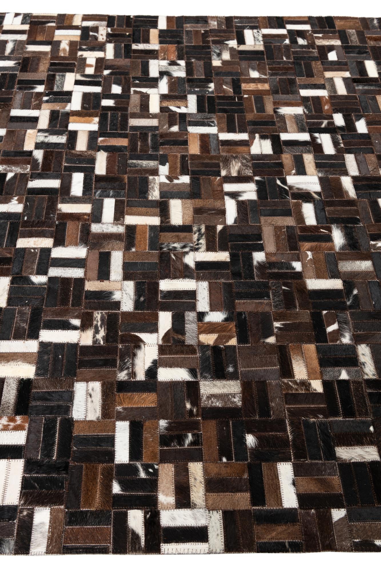 5' x 8' Cowhide Leather Rug
