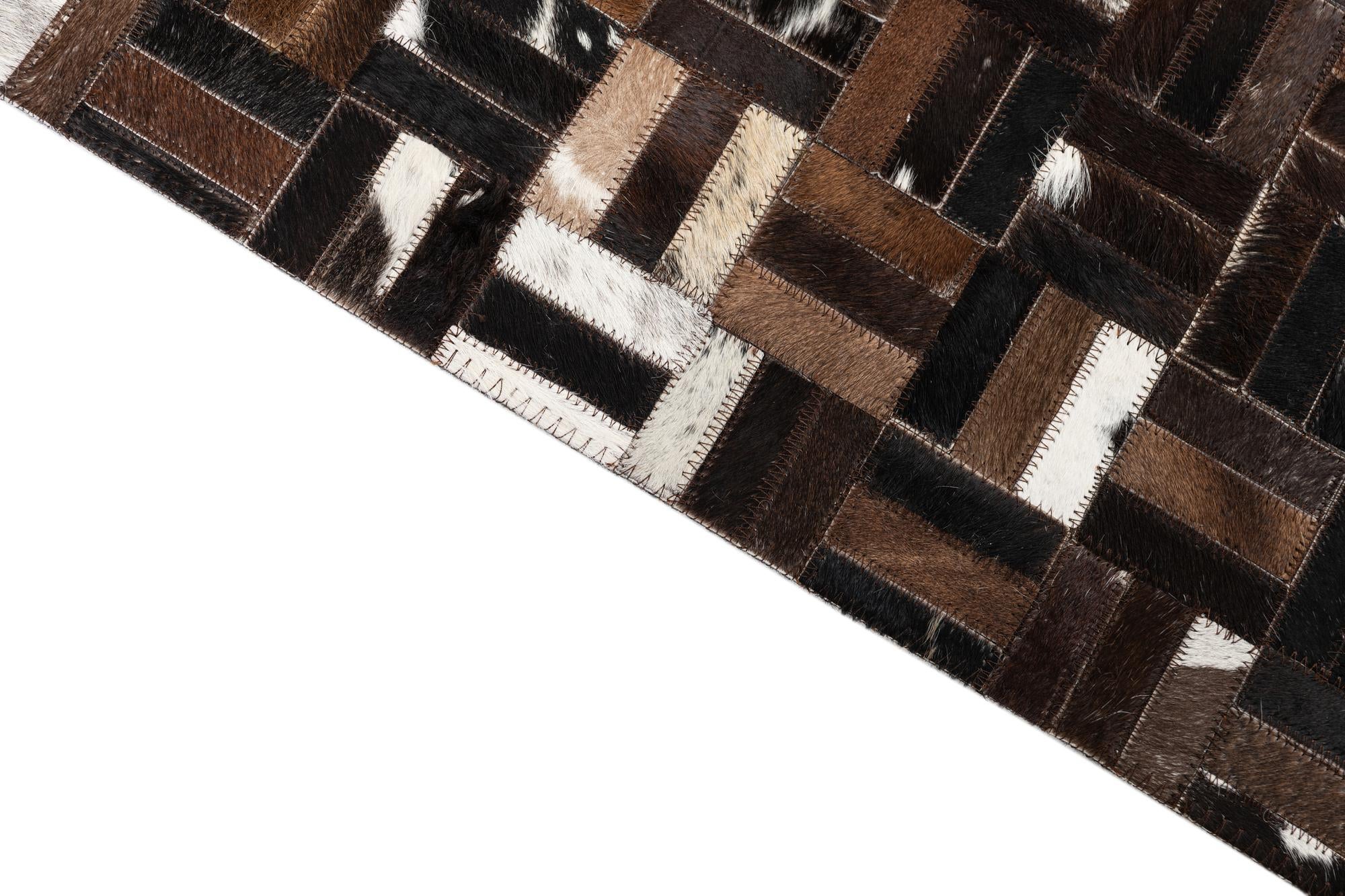 5' x 8' Cowhide Leather Rug