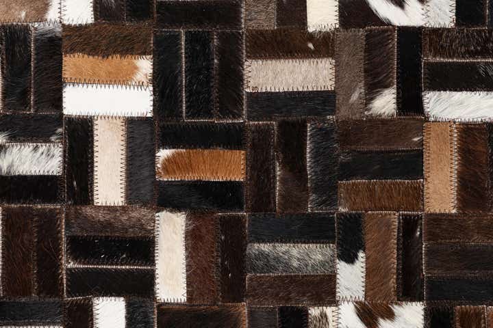 5' x 8' Cowhide Leather Rug