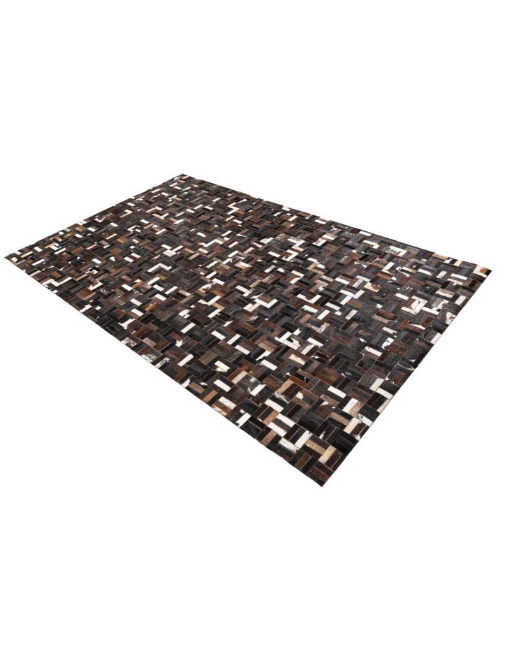 Detail image of 5' x 7' 10 Cowhide Leather Rug