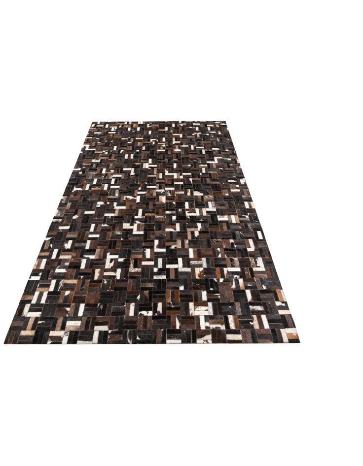 Detail image of 5' x 7' 10 Cowhide Leather Rug