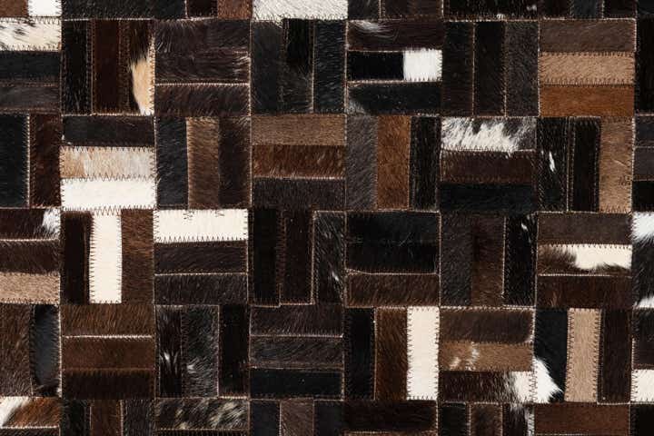 5' x 7' 10 Cowhide Leather Rug