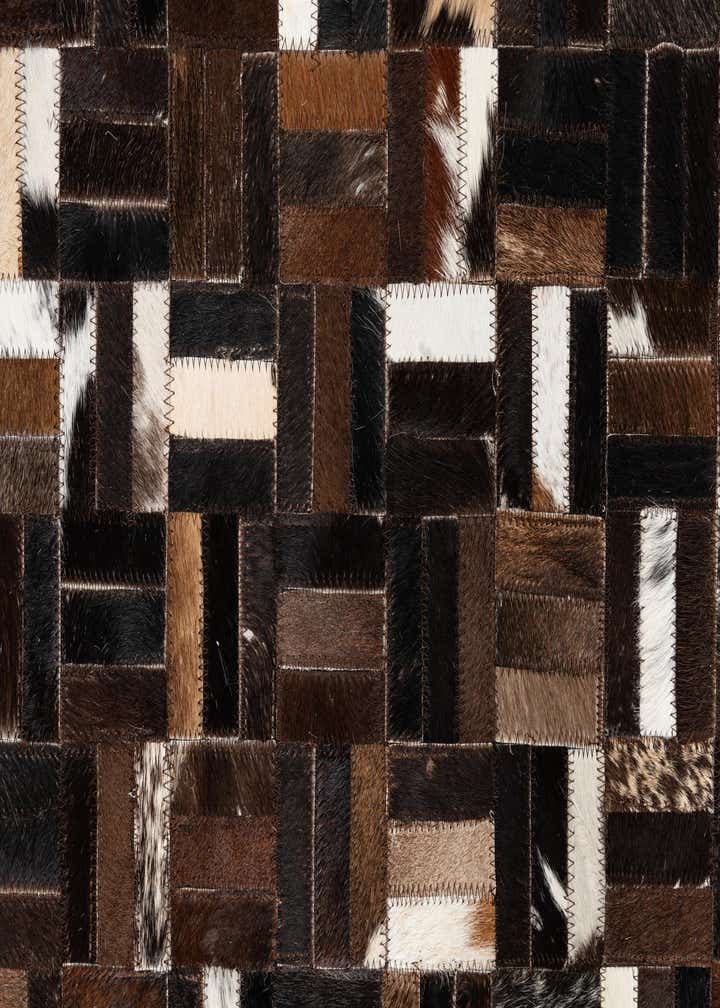5' x 7' 10 Cowhide Leather Rug