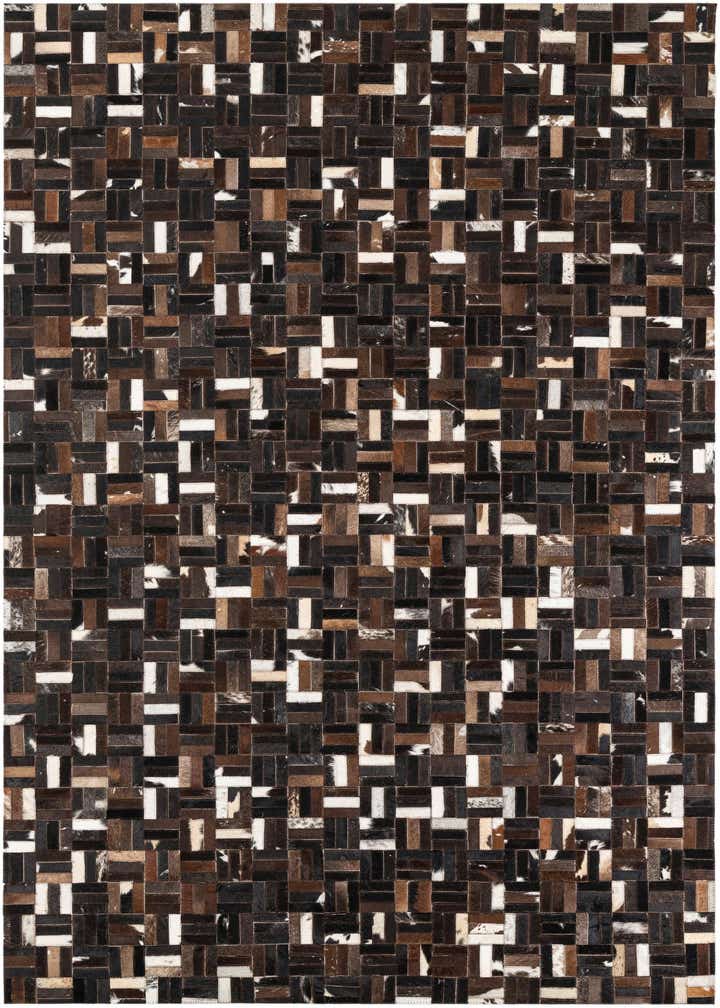 5' x 7' 10 Cowhide Leather Rug
