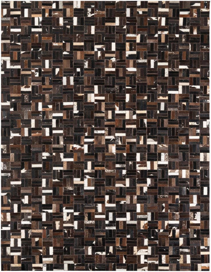 Detail image of 5' x 7' 10 Cowhide Leather Rug