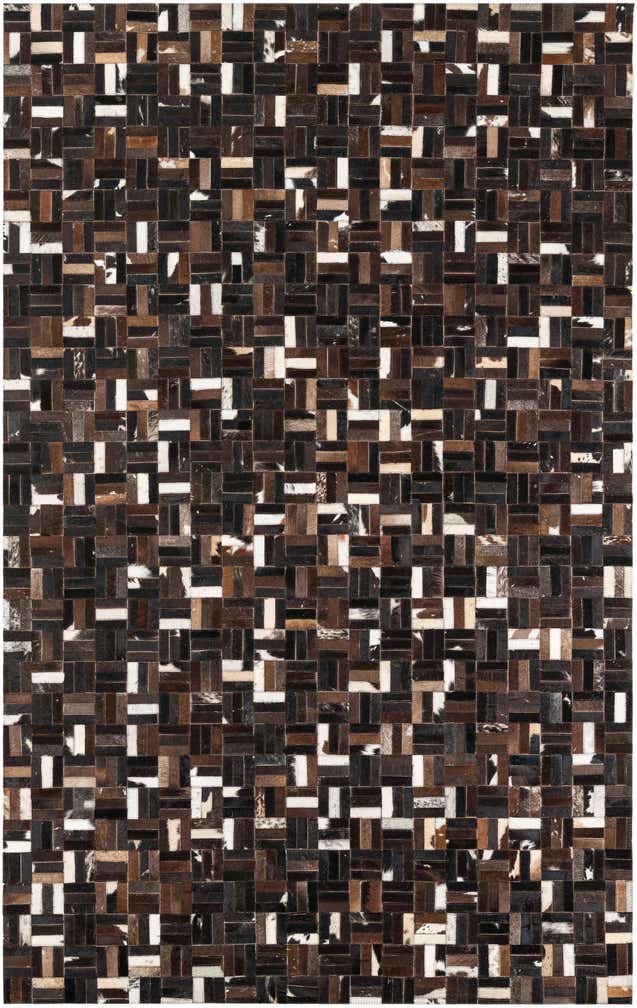 5' x 7' 10 Cowhide Leather Rug
