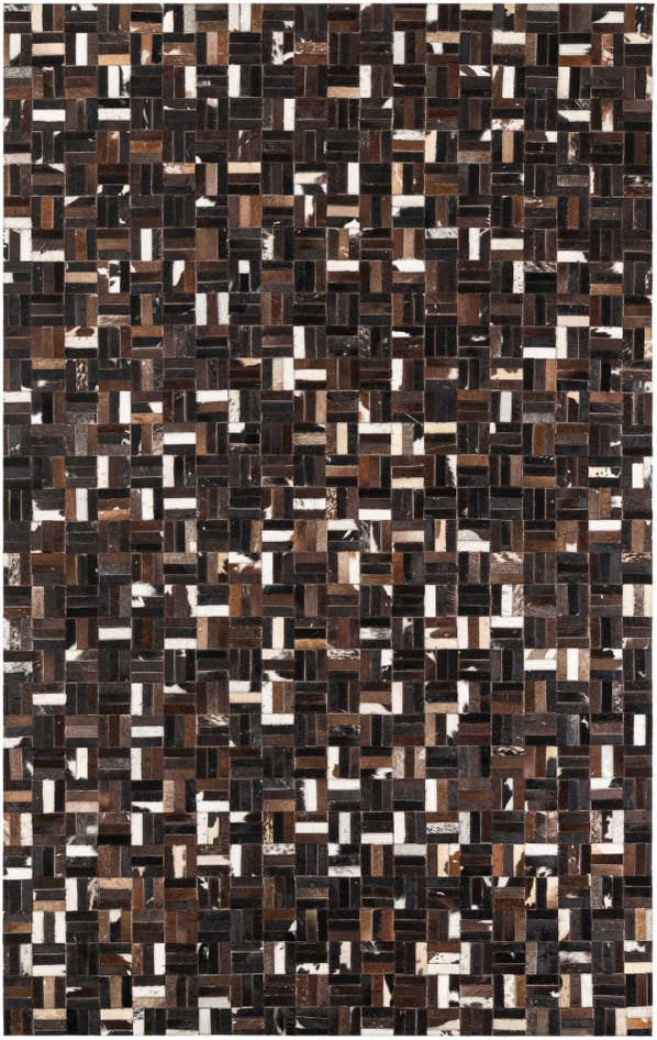 Detail image of 5' x 7' 10 Cowhide Leather Rug