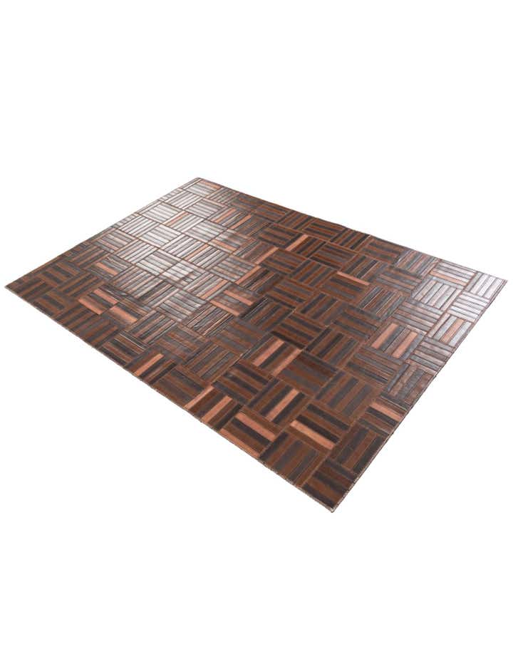 4' x 5' 6 Cowhide Leather Rug