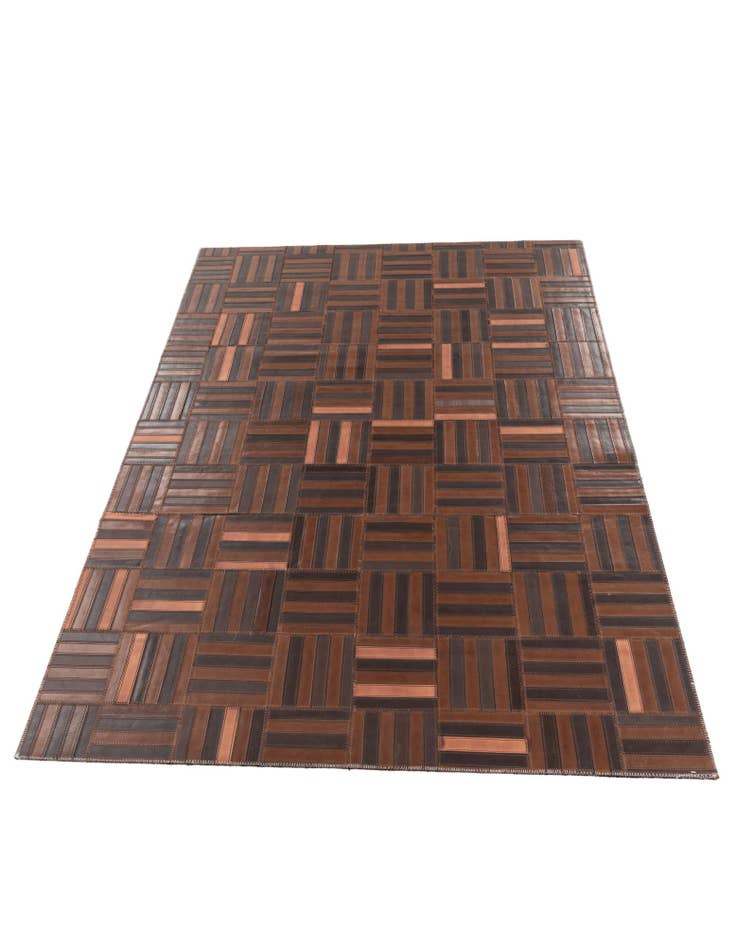 Detail image of 4' x 5' 6 Cowhide Leather Rug