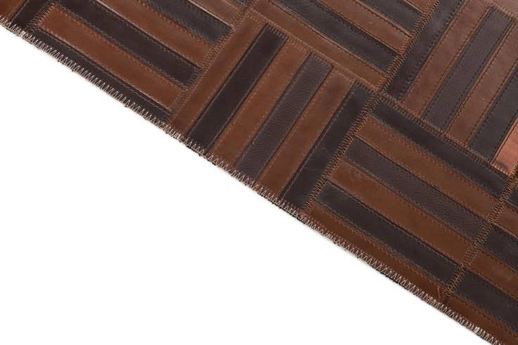 Detail image of 4' x 5' 6 Cowhide Leather Rug