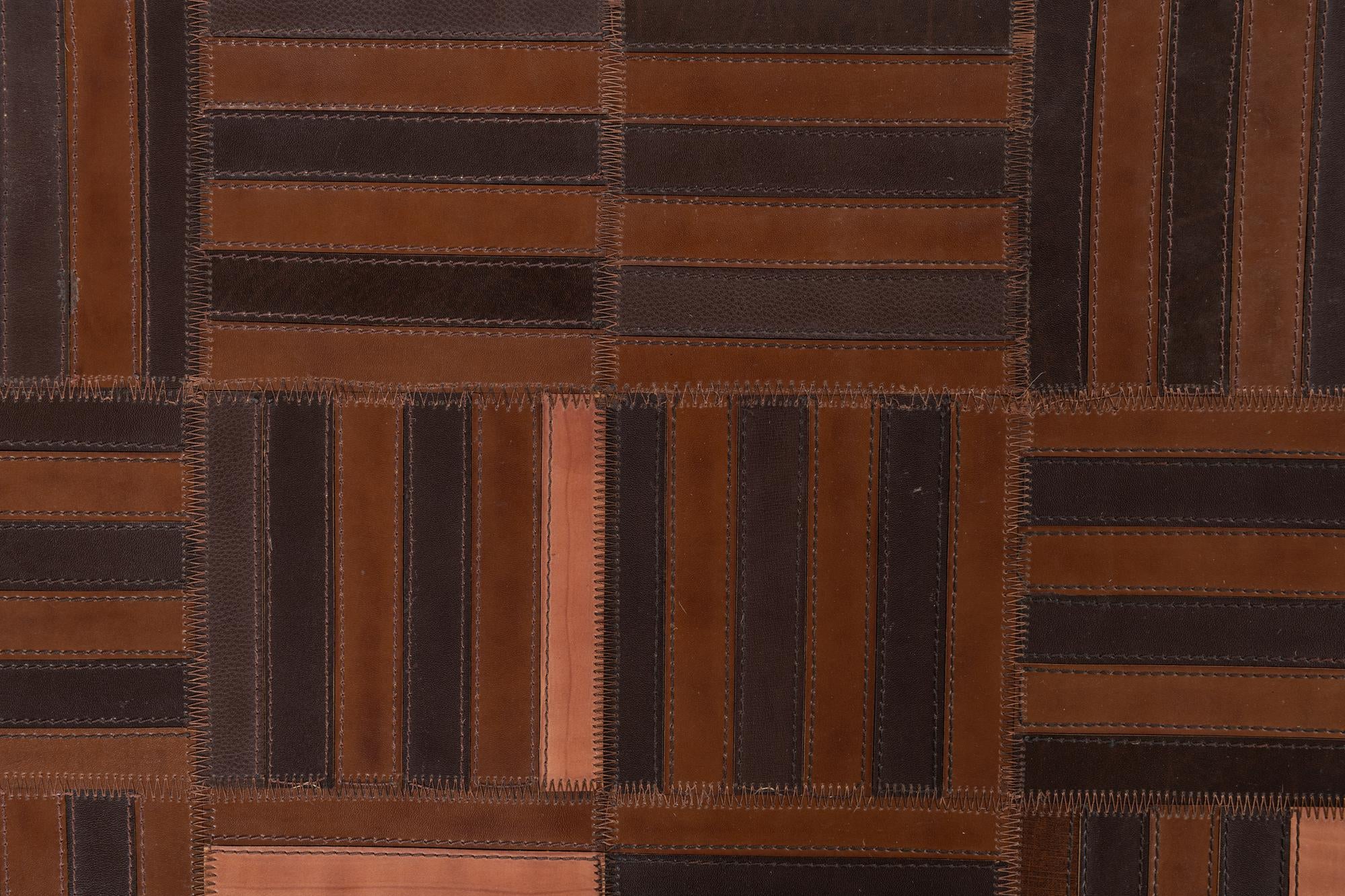4' x 5' 6 Cowhide Leather Rug