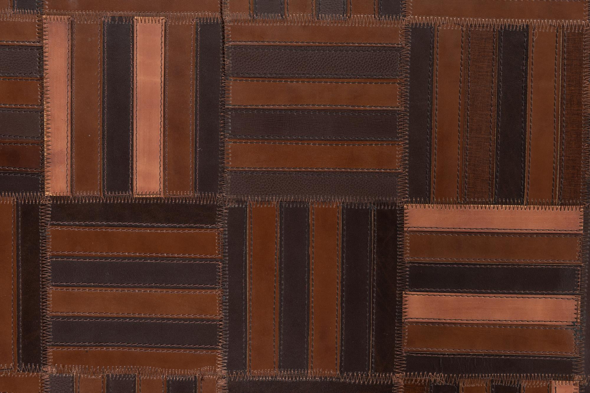 4' x 5' 6 Cowhide Leather Rug