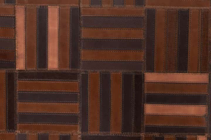 4' x 5' 6 Cowhide Leather Rug