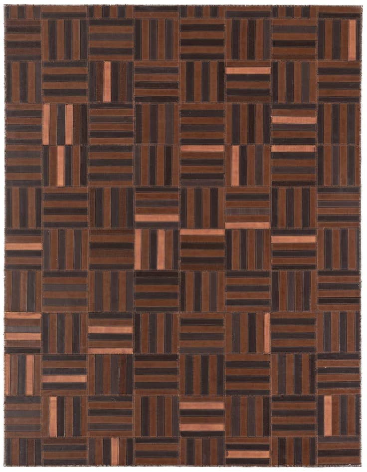 Detail image of 4' x 5' 6 Cowhide Leather Rug