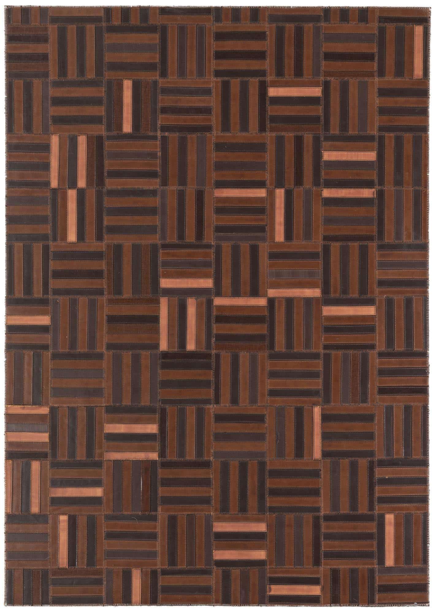 4' x 5' 6 Cowhide Leather Rug