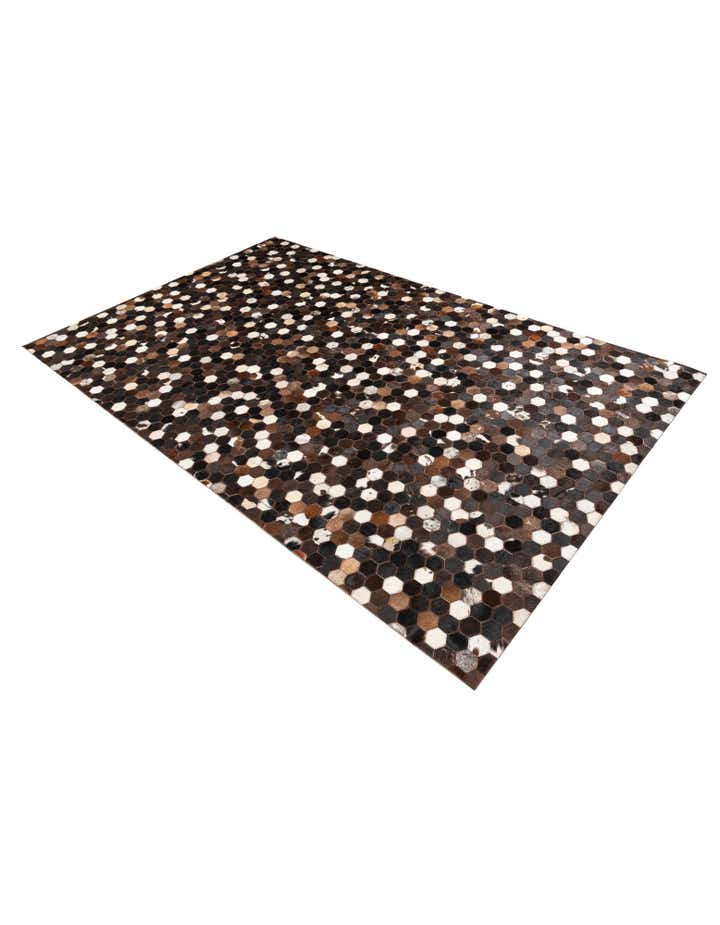 5' 1 x 8' Cowhide Leather Rug