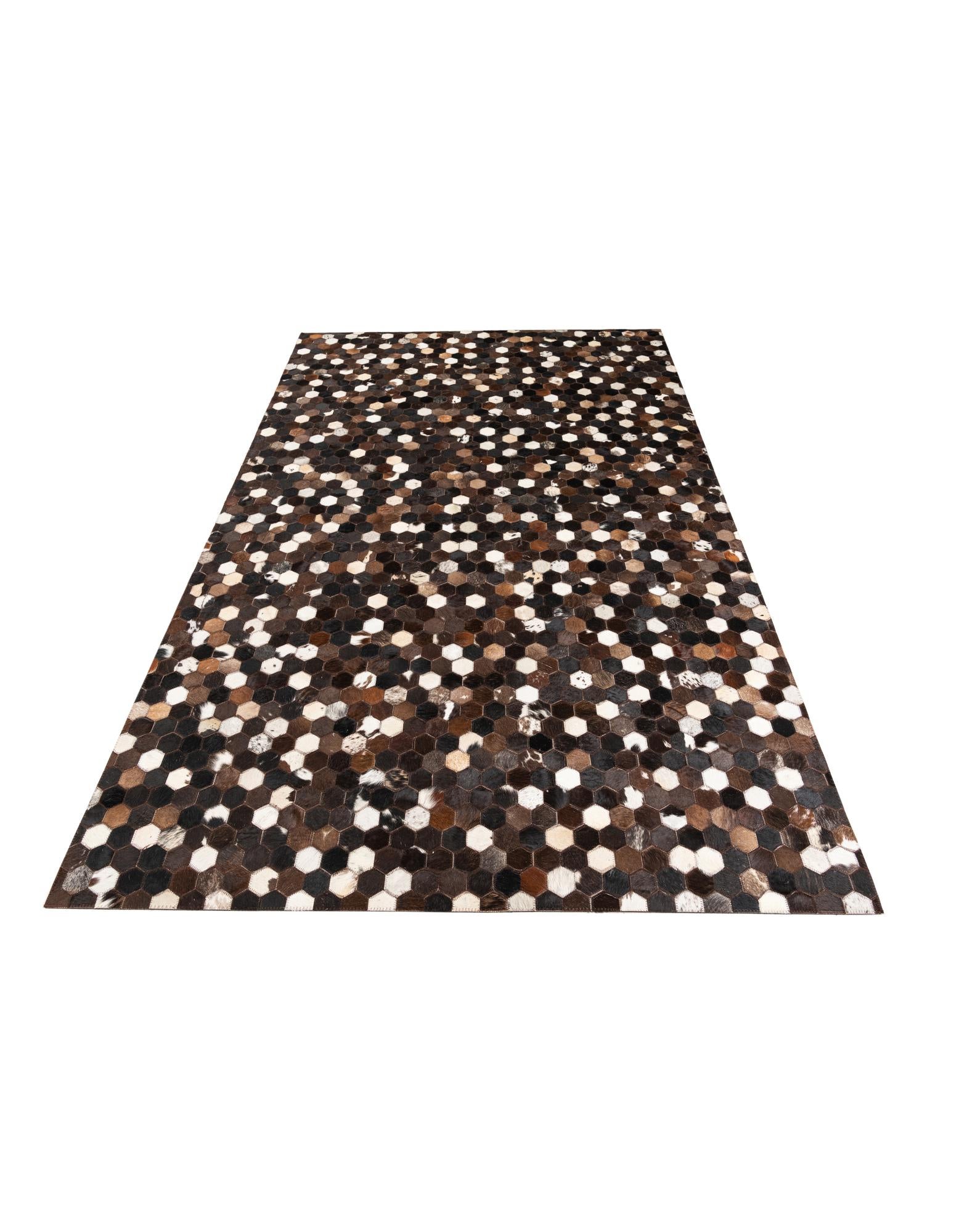5' 1 x 8' Cowhide Leather Rug
